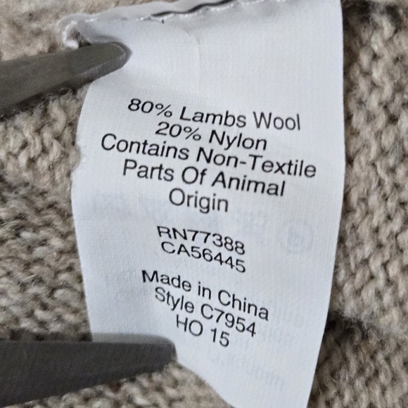 J CREW Men's Lambswool Blend Sweater Sz M Light Brown Shawl Collar Zip Neck - Picture 6 of 11